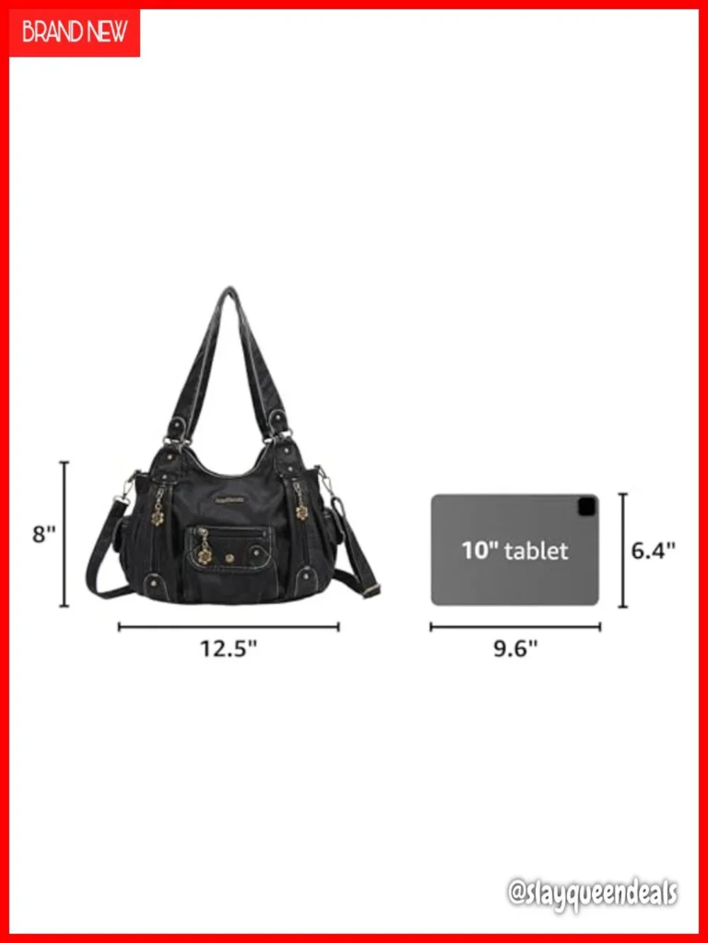 Soft PU Leather Hobo Shoulder Bag with Detachable Strap